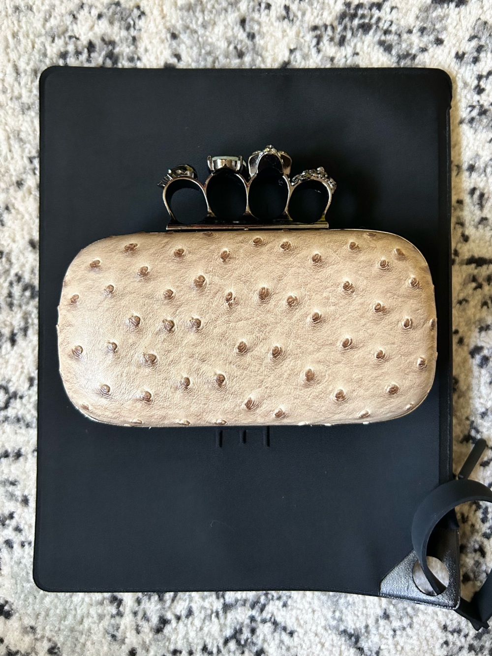 Ostrich Skull Knuckle Clutch